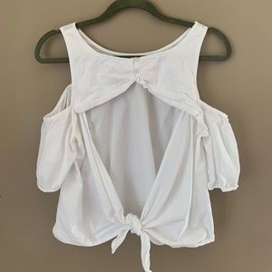 White Top with Cut Out Back